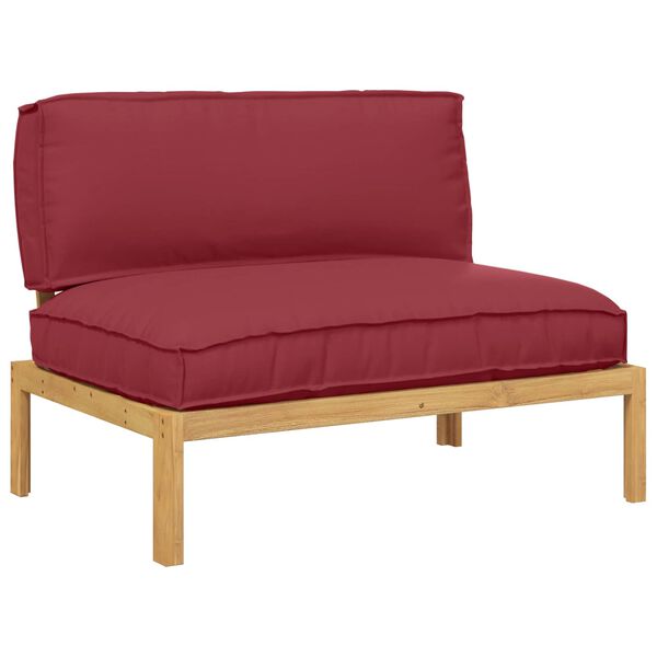 vidaXL Ensemble de Canap&eacute;s avec coussin Uni Bordeaux 120 x 80 x 69 cm