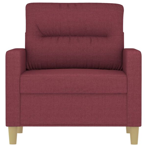 vidaXL Fauteuil Rouge bordeaux 60 cm Tissu
