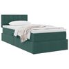 vidaXL Lit de Rangement avec matelas Vert fonc&eacute; 90 x 200 cm Velours