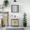 vidaXL Ensemble d'armoires de salle de bain 3 pcs ch&ecirc;ne sonoma