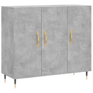 vidaXL Buffet gris b&eacute;ton 90x34x80 cm bois d'ing&eacute;nierie