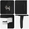 vidaXL Haut Armoire 2 pcs Ch&ecirc;ne noir Bois Agglom&eacute;r&eacute; et Verre