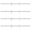 vidaXL Kit fixation porte coulissante 400 cm Acier inoxydable Argent&eacute;