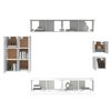 vidaXL Ensemble de meubles TV 8 pcs Blanc Bois d'ingénierie