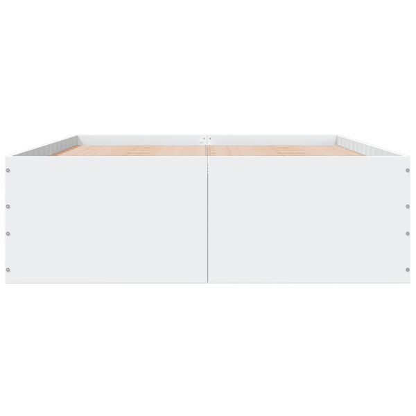 vidaXL Cadre de lit sans matelas blanc 135x190 cm