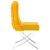 vidaXL Chaises &agrave; manger lot de 4 Jaune moutarde Velours