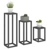 vidaXL Ensemble de supports pour plantes 3 pcs Gris Bois de pin massif
