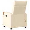 vidaXL Fauteuil de massage inclinable Cr&egrave;me Tissu