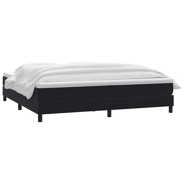 vidaXL Sommier &agrave; lattes de lit avec matelas noir 200x210 cm Velours