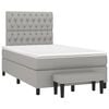 vidaXL Sommier &agrave; lattes de lit et matelas gris clair 120x190 cm tissu