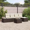 vidaXL Ensemble de canap&eacute; de jardin 6 pcs Marron 55 x 62 x 69 cm