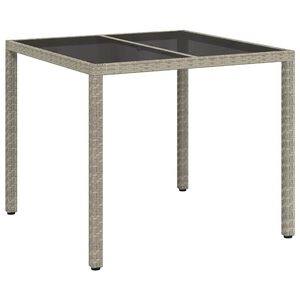 vidaXL Table de Jardin Gris 90 x 90 x 75 cm polyrotin