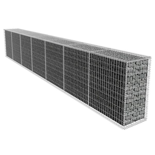 vidaXL Mur en gabion avec couvercle Acier galvanis&eacute; 600x50x100 cm