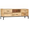 vidaXL Meuble TV 130x30x45 cm Bois massif de manguier