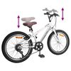 vidaXL V&eacute;lo de Montagne 24 Pouces 6-Speed pour les 8-12 ans Blanc