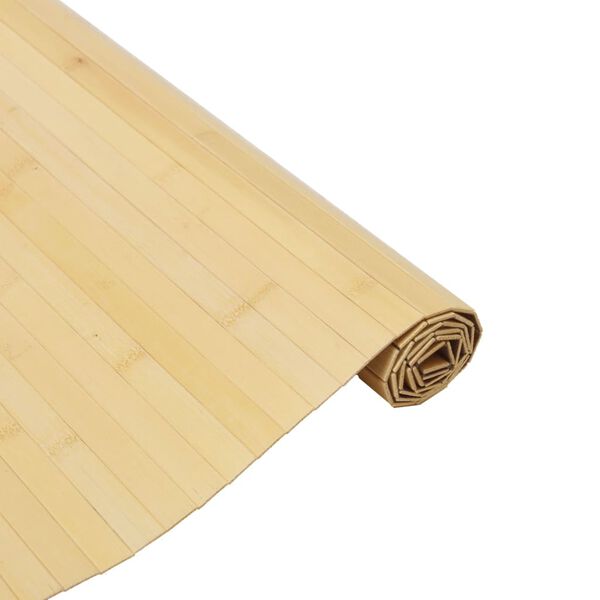 vidaXL Tapis rectangulaire naturel clair 80x100 cm bambou