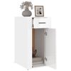 vidaXL Armoire de bureau Blanc brillant 40x49x75 cm Bois d'ing&eacute;nierie