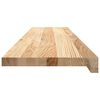 vidaXL Marches d'escalier 2 pcs non trait&eacute; bois de ch&ecirc;ne massif
