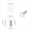 vidaXL Vis de manchon 2 pcs Noir M4 x 10 mm Acier