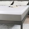 vidaXL Surmatelas Blanc 200 x 200 x 7 cm Tissu Jacquard
