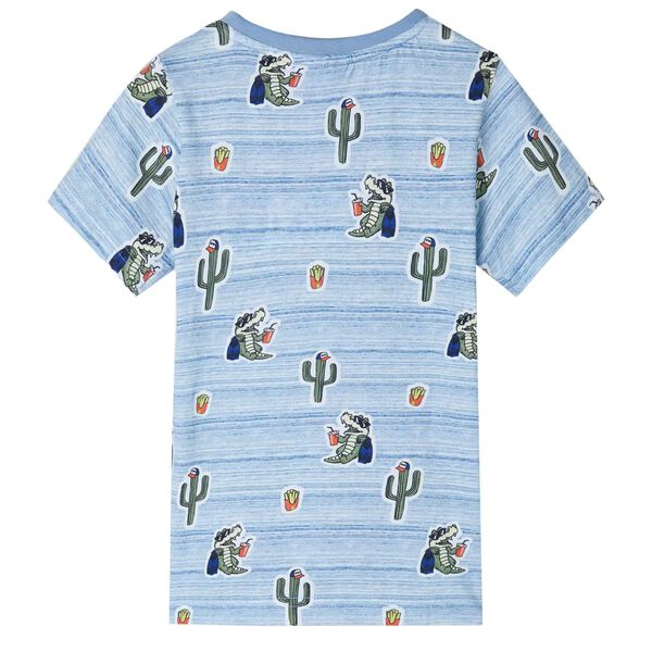 T-shirt pour enfants m&eacute;lange de bleu 140