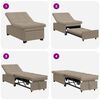 vidaXL Canap&eacute;-lit escamotable Taupe 194 x 67 x 82 cm Microfibre