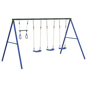 vidaXL Ensemble de balan&ccedil;oire d'ext&eacute;rieur avec balan&ccedil;oires et trap&egrave;ze