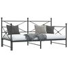 vidaXL Lit de jour et lit gigogne sans matelas noir 100x190 cm acier