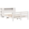 vidaXL Cadre de lit sans matelas blanc 135x190 cm bois de pin massif