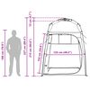 vidaXL Tente de Douche avec stockage Vert 160 x 160 x 227 cm Acier