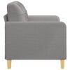vidaXL Canap&eacute; &agrave; 2 places Gris clair 120 cm Tissu