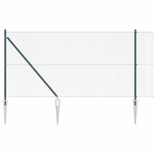 vidaXL Cl&ocirc;ture en fil soud&eacute; avec pointes 10 x 1,2 m Vert Maille