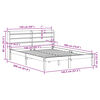 vidaXL Cadre de lit et t&ecirc;te de lit sans matelas cire marron 140x190 cm