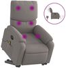 vidaXL Fauteuil inclinable de massage &eacute;lectrique Taupe Tissu