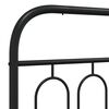vidaXL T&ecirc;te de lit de remplacement m&eacute;tal noir 160 cm