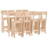 vidaXL Ensemble de bar de jardin 9 pcs Bois de pin massif
