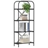 vidaXL &Eacute;tag&egrave;re Ch&ecirc;ne noir 60 x 30 x 146 cm Bois d'ing&eacute;nierie