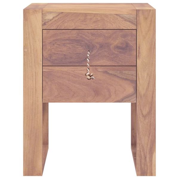 vidaXL Table de chevet 40x30x50 cm bois de teck massif