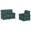vidaXL Ensemble de Canap&eacute;s 2 pc Vert fonc&eacute; Tissu