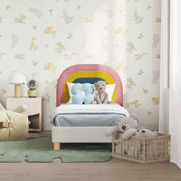 vidaXL Cadre de lit pour tout-petit avec t&ecirc;te de lit Cr&egrave;me 70 x 140 cm