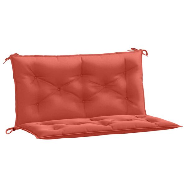 vidaXL Coussins de banc de jardin lot de 2 rouge m&eacute;lang&eacute; tissu