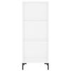 vidaXL Buffet haut Blanc brillant 34,5x32,5x180 cm Bois d'ing&eacute;nierie