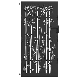vidaXL Porte de Jardin 85 x 175 cm Noir Verrouillable