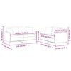 vidaXL Ensemble de canap&eacute;s 2 pcs avec coussins noir tissu