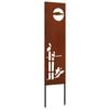 vidaXL &Eacute;cran de confidentialit&eacute; de jardin Fretwork Rouill&eacute; 32 x 140 cm