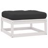 vidaXL Salon de jardin 11 pcs avec coussins Blanc Bois de pin massif