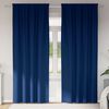vidaXL Rideaux occultants avec anneaux 2 pcs Bleu fonc&eacute; 260 x 140 cm