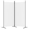 vidaXL Cloison de s&eacute;paration 2 panneaux Blanc 175x180 cm Tissu