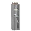 vidaXL Buffet avec porte en verre sonoma gris 35x37x142 cm