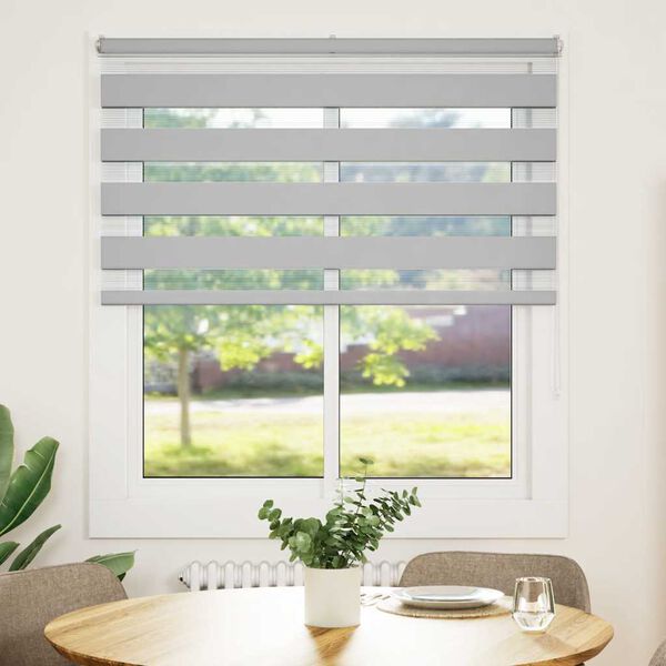 vidaXL Store z&egrave;bre gris clair largeur du tissu 125,9 cm polyester